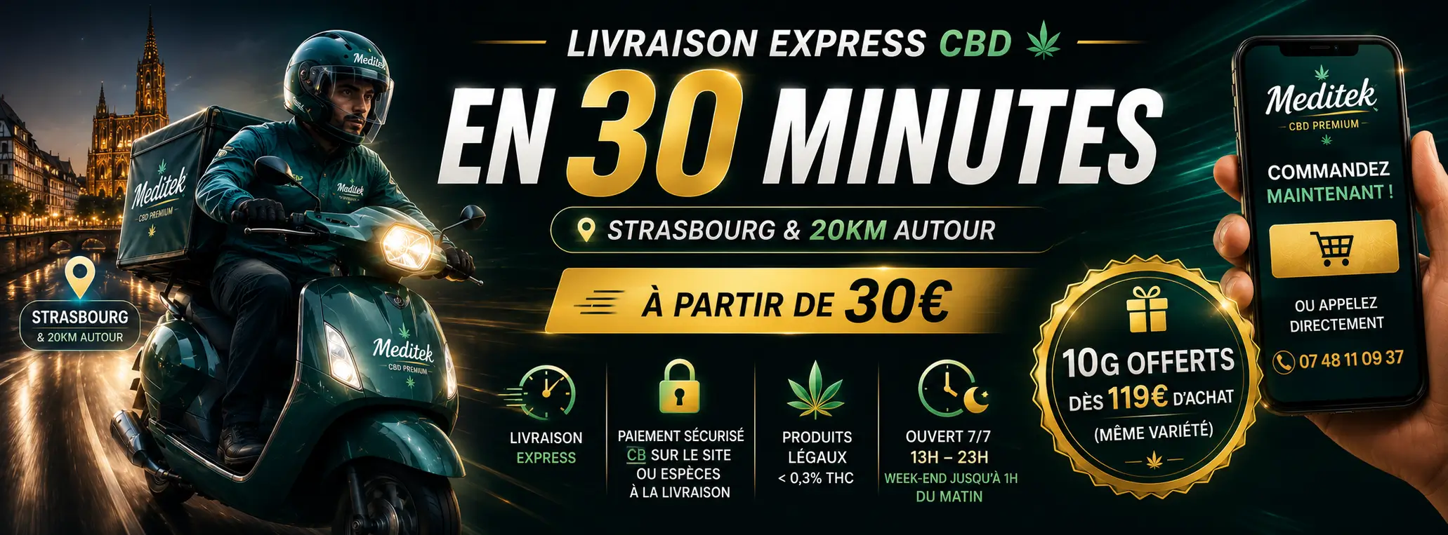 banniere livraison cbd 30 minute