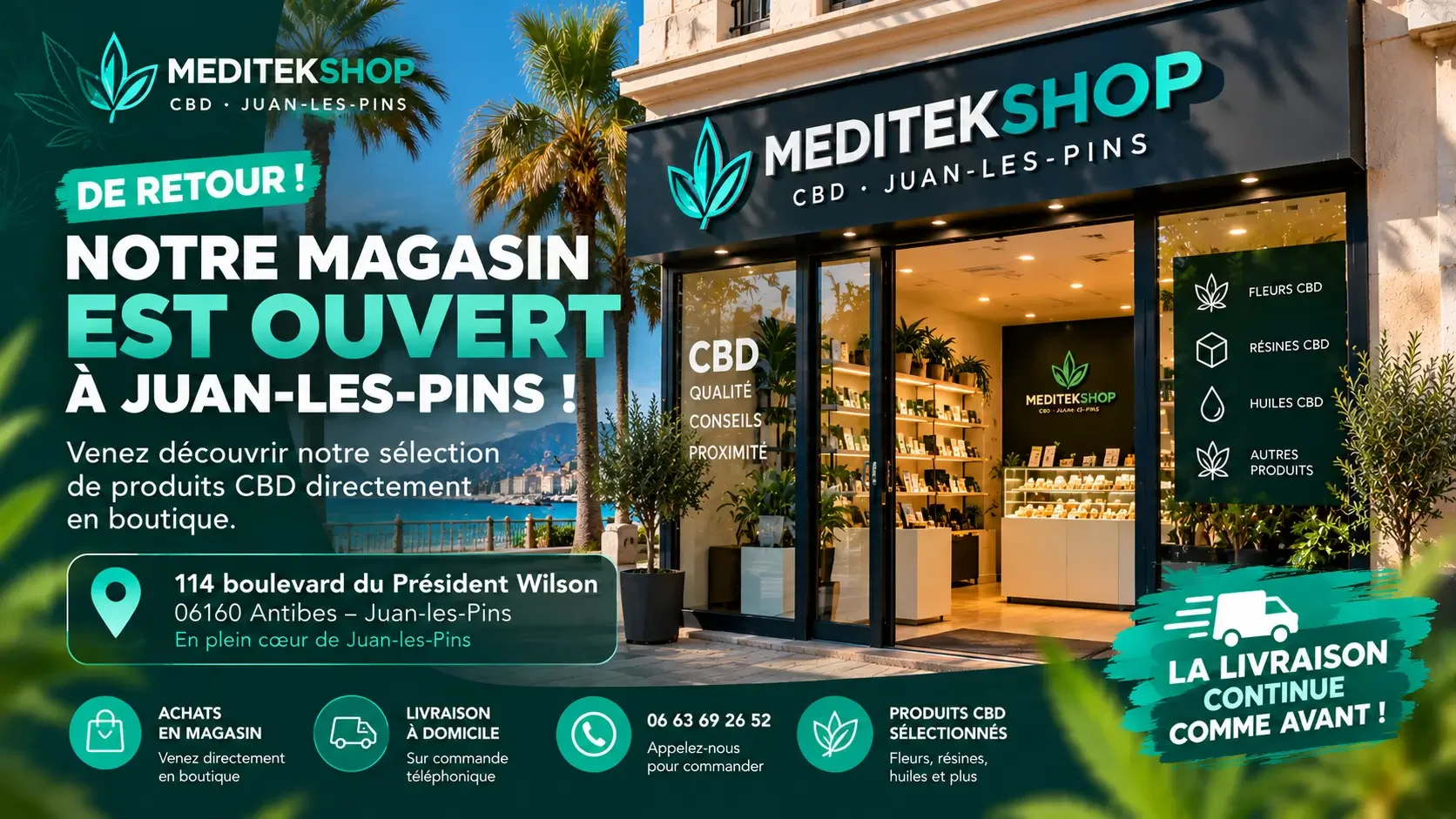 Meditekshop ouvert à Juan-les-Pins