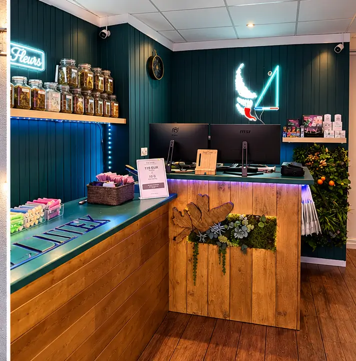Comptoir intérieur boutique Meditek